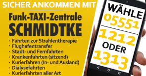 Werbeanzeige https://commercial.meine-onlinezeitung.de/images/Northeim/Premium/taxi_schmidtke_standard_29-12-16.jpg#joomlaImage://local-images/Northeim/Premium/taxi_schmidtke_standard_29-12-16.jpg?width=295&height=155